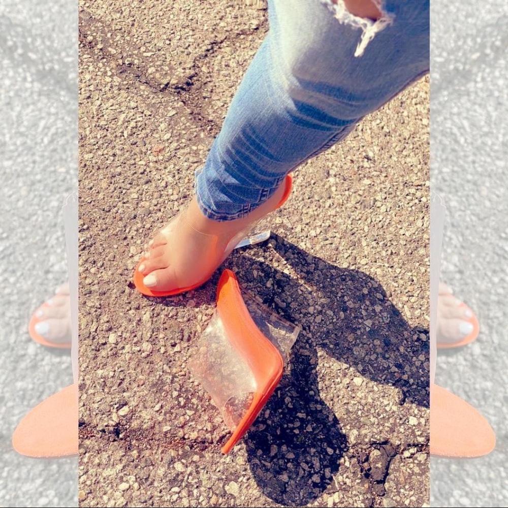 New Neon Orange Wedge heel ๐ - Picture 3 of 4